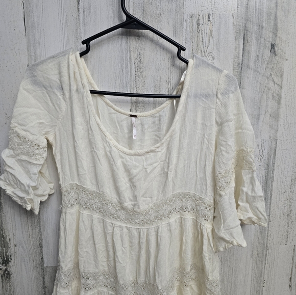 Free People Boho Off White Dress Womens Size XS - Picture 2 of 10